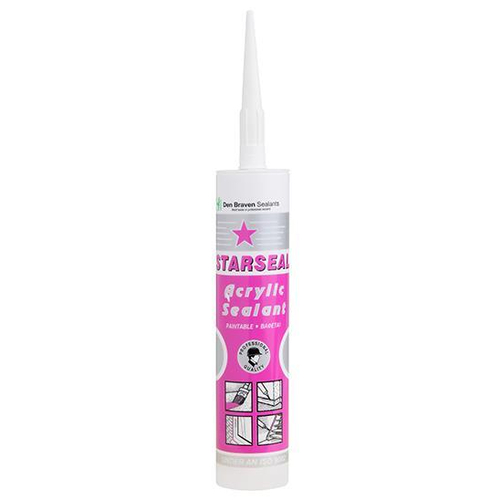 Στόκος ακρυλικός 25τεμ. STARSEAL 260ml λευκός βαφόεμνος με χρώματα υδατικής και συνθετικής βάσης, άοσμος, εξαιρετική πρόσφυση χωρίς αστάρι, εύκολο στη χρήση και το καθάρισμα, εξαιρετική λευκότητα / 10957801