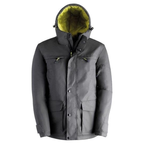 Μπουφάν PARKA SLICK γκρι XL, Ρυθμιζόμενη κουκούλα με ελαστικό κορδόνι
. Τσέπες με φερμουάρ στο μπροστινό μέρος του ώμου
. 
Εσωτερική τσέπη με φερμουάρ

. Ρύθμιση καρπού με κλείσιμο velcro. 

Τσέπη με φερμουάρ στο μανίκι

. Άνετες τσέπες για ζέσταμα χεριών στο στήθος. 

Τσέπες με πιέτες και καπάκια στη μέση
. 
ΥΛΙΚΑ 

κύριο ύφασμα:

100% πολυεστέρας με επίστρωση PU
 επένδυση:

100% πολυεστέρας 
φόδρα:

100% πολυεστέρας / 36732