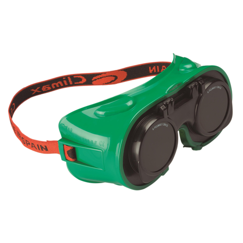 Γυαλία-μάσκα για ηλεκροκόλληση και οξυγόνου με τζάμια στρογγυλά που ανεβοκατεβαίνουν / 545106