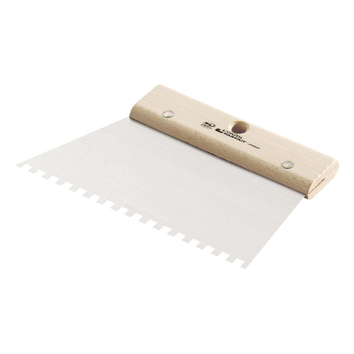 Σπατουλαδόρος με ξύλινη λαβή για κόλλα και δόντι τετράγωνο 6x6mm No20x9cm / 561320