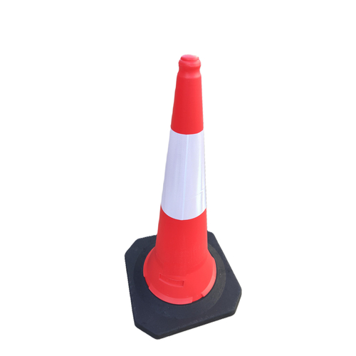 Κώνος σήμανσης PE πλαστικός ύψος 100cm με βαρία τετράγωνη ελαστική βάση, βάρος 5,1Kg. Κατασκευάζεται απο πολυαιθυλένιο, διαθέτει λευκή ανακλαστική ταινία. Ποσότητα κιβωτίου 5τεμ. Ελάχιστη ποσότητα για επαρχία 1τεμ. / 7070100