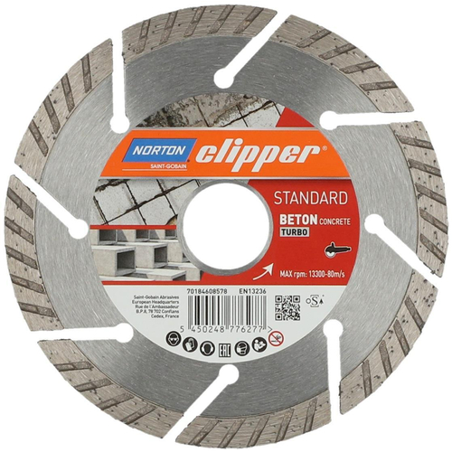 Δίσκος διαμαντέ μπετού STANDARD BETON TURBO 125X22,23mm χρήση σε μπετόν και οπλισμένο μπετόν. Ξηρής κοπής. / 70184608579