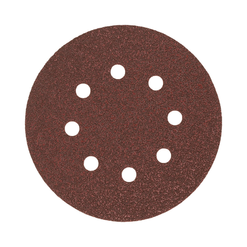 Γυαλόχαρτο 100τεμ. VELCRO με 8 τρύπες 125mm κόκκινο Νο60 / 63642516174