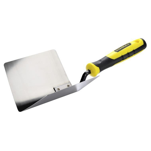 Σπάτουλα inox γωνιακή 90° εσωτερικής γωνίας 12x10cm. Λάμα από ανοξείδωτο ατσάλι που εμποδίζει την σκουριά και δίνει αντοχή. Λαβή από δύο υλικά για άνεση και προστασία. Τρύπα για κρέμασμα στην λαβή για προστασία. / STHT0-05777