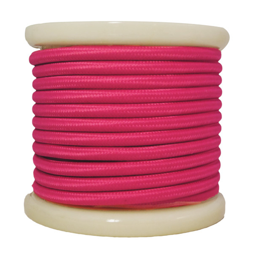 El330012 | Textile Cable 2x0.75mm²- Ρολλό 10mt – Μagenta