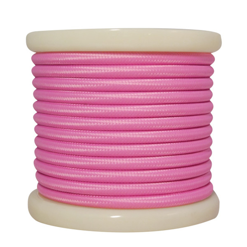 El330025 | Textile Cable 2x0.75mm²- Ρολό 10mt – ροζ