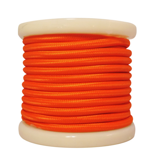 El330026 | Textile Cable 2x0.75mm²- Ρολλό 10mt – Πορτοκαλί Γυαλιστερό
