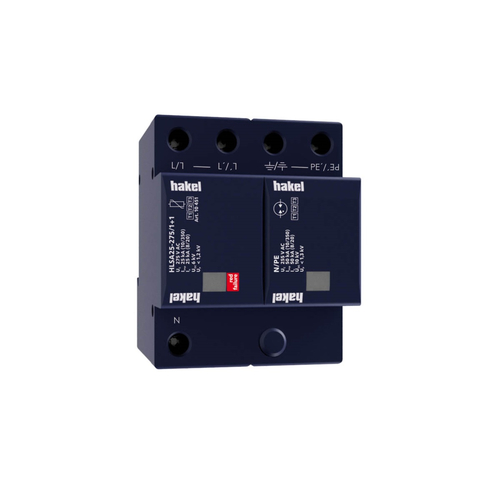 10451 | HSLA25-275/1+1 |SPD T1+T2+T3 |ΑΝΤΙΚΕΡΑΥΝΙΚΟ ΠΑΛΜΙΚΟΥ ΡΕΥΜΑΤΟΣ & ΠΡΟΣΤΑΤΕΥΤΙΚΟ ΥΠΕΡΤΑΣΗΣ | Hakel®