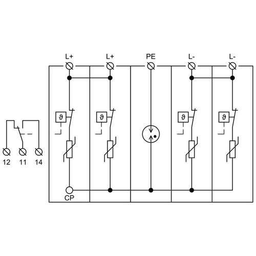 10478 | HLSA12,5 PV 1500 S | PV SPD T1+T2 |  ANTIKEΡΑΥΝΙΚΟ & ΑΠΑΓΩΓΟΣ ΥΠΕΡΤΑΣΕΩΝ ΓΙΑ ΦΩΤΟΒΟΛΤΑΙΚΑ |Hakel®