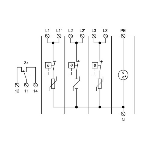 10454 | HLSA25-275/3+1 | SPD T1+T2+T3  | ΑΝΤΙΚΕΡΑΥΝΙΚΟ ΠΑΛΜΙΚΟΥ ΡΕΥΜΑΤΟΣ & ΠΡΟΣΤΑΤΕΥΤΙΚΟ ΥΠΕΡΤΑΣΗΣ | Hakel®