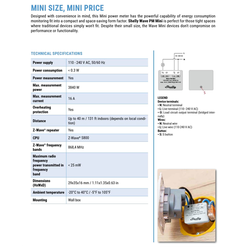 Shelly Qubino Wave PM Mini
