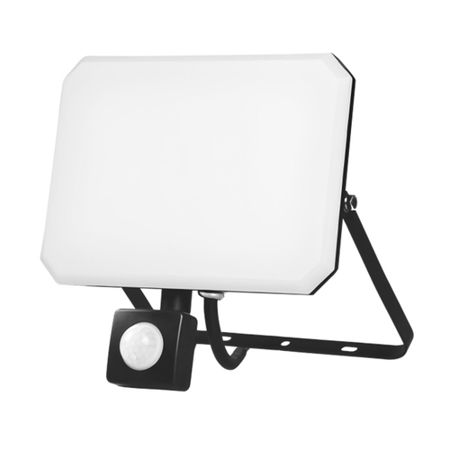ELF30206 | LED PIR+PC OPALcover 20W|6500k|2200lm FLOODLIGHT ALUM.220-240~IP65/IP54|BLACK|{enjoysimplicity}™
