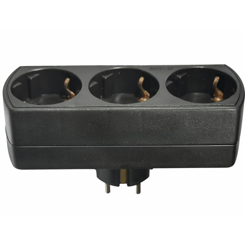 ELP35302 | ΑΝΤΑΠΤOΡΑΣ ΤΥΠΟΥ — SCHUKO → 3Θ SCHUKO max:3680W IP20 ΜΑΥΡΟ
