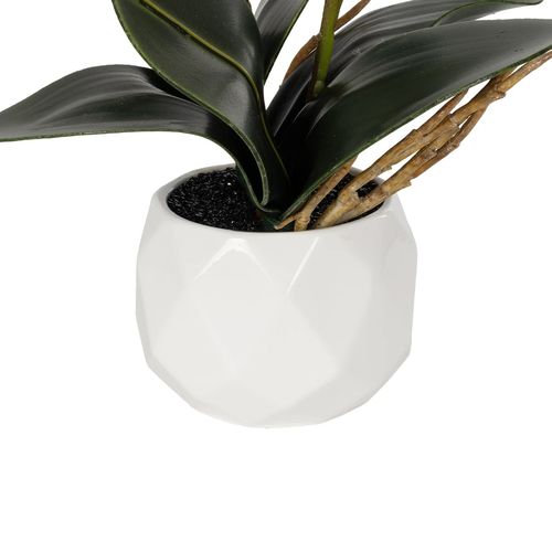 GloboStar® Artificial Garden PINK ORCHID 21075 Διακοσμητικό Φυτό Ροζ Ορχιδέα  Υ30cm