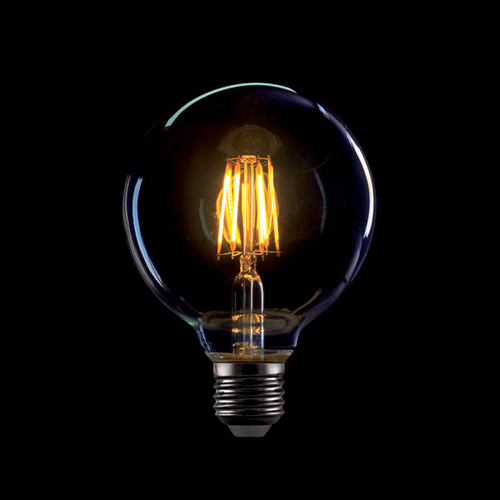 LED Vintage Bulb G95 8W E27 Dimmable Θερμό Λευκό (2800-3200K) Smoked Glass