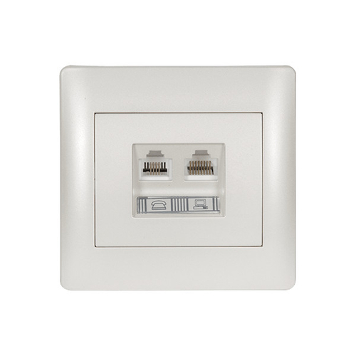 RHYME RJ11+RJ45 ΛΕΥΚΟ ΜΕΤΑΛΛΙΖΕ