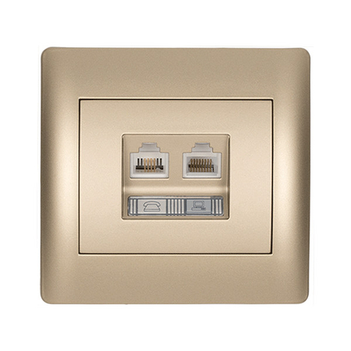 RHYME RJ11+RJ45 ΣΑΜΠΑΝΙΖΕ ΜΕΤΑΛΛΙΖΕ
