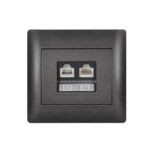 RHYME RJ11+RJ45 ΓΡΑΦΙΤΗΣ ΜΕΤΑΛΛΙΖΕ
