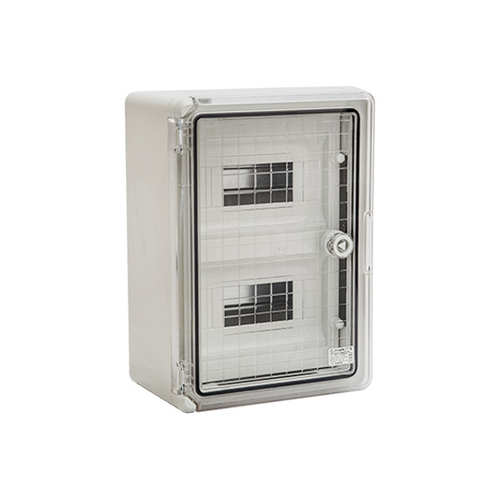 ΠΛΑΣΤΙΚΟΣ ΠΙΝΑΚΑΣ ABS PP 3114 24 ΘΕΣΕΩΝ IP 65 - ΔΙΑΦΑΝΗ ΠΟΡΤΑ
