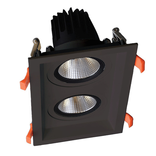 ΔΙΠΛΟ ΚΙΝΟΥΜΕΝΟ LED ΣΠΟΤ  2X30W 230V 4000K ΜΑΥΡΟ