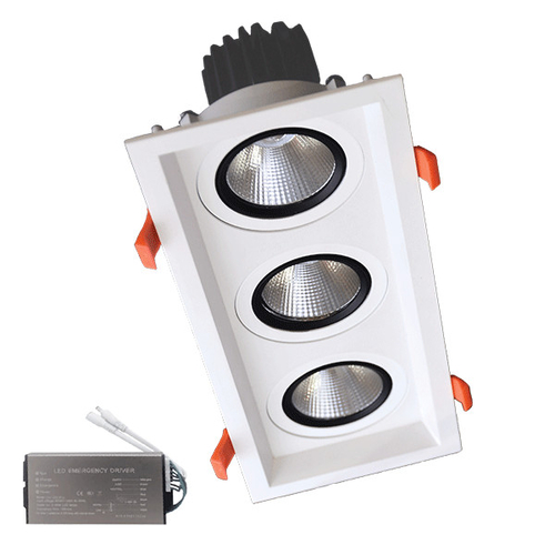ΤΡΙΠΛΟ LED ΣΠΟΤ 3X15W 230V 3000K WH+ΚΙΤ ΑΣΦΑΛΕΙΑΣ