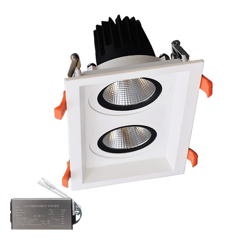 ΔΙΠΛΟ LED ΣΠΟΤ 2X15W 230V 3000K WH+ΚΙΤ ΚΙΤ ΑΣΦΑΛΕΙΑΣ