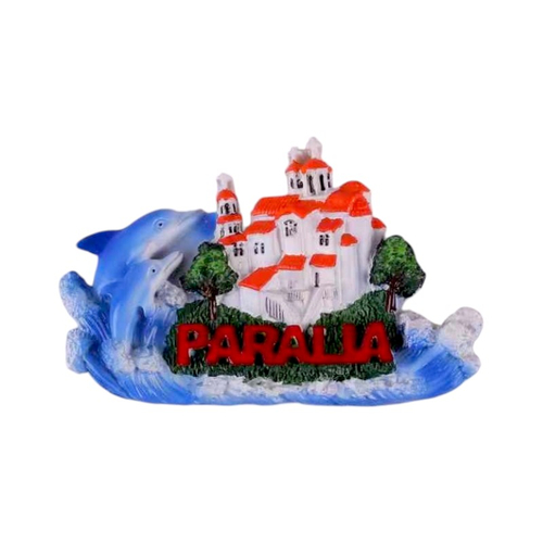Tουριστικό μαγνητάκι Souvenir – Σετ 12pcs - Resin Magnet - Paralia - 678107