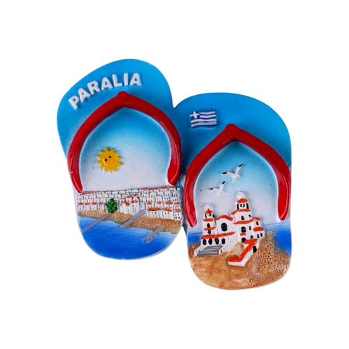 Tουριστικό μαγνητάκι Souvenir – Σετ 12pcs - Resin Magnet - Paralia - 678111
