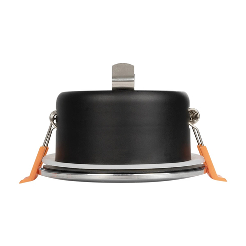 GloboStar® 60890 GASPAR Χωνευτό Στρόγγυλο Σποτ Οροφής για Λάμπα MR16/GU10 IP65 - Αλουμίνιο & Γυαλί - Φ8.5 x Υ4.2cm - Ασημί & Διάφανο - 5 Χρόνια Εγγύηση