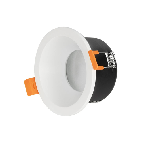 GloboStar® 60892 GASPAR Χωνευτό Στρόγγυλο Σποτ Οροφής για Λάμπα MR16/GU10 IP65 - Αλουμίνιο & Γυαλί - Φ8.5 x Υ4.4cm - Λευκό & Διάφανο - 5 Χρόνια Εγγύηση