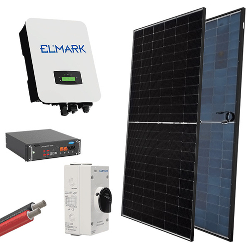 HYBRID Solar System 1P/3kW με Πάνελ 580W & Μπαταρία – ELMARK