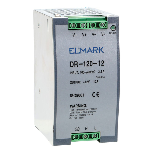 DR-120-12 POWER SUPPLY 12V OUTPUT VOLTAGE 120W