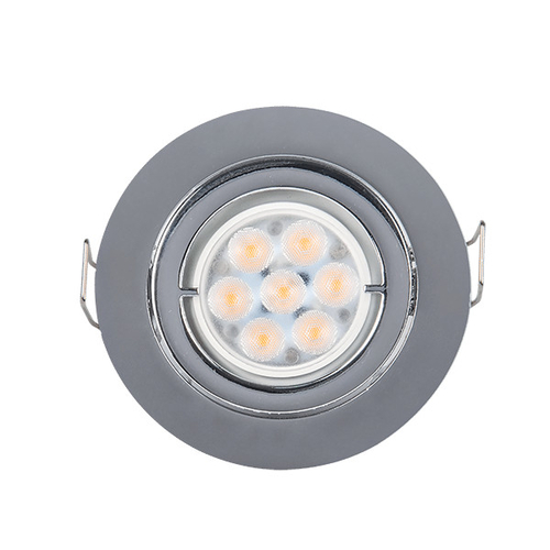 LED ΣΠΟΤ ΜΕΤΑΛΛΙΚΟ ΣΤΡΟΓΓΥΛΟ HIGH POWER 6W 4000-4300K ΧΡΩΜΙΟ