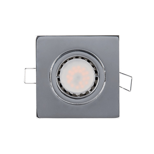 LED ΣΠΟΤ ΜΕΤΑΛΛΙΚΟ ΤΕΤΡΑΓΩΝΟ PAR 16 5.5W 2700-3000K ΧΡΩΜΙΟ