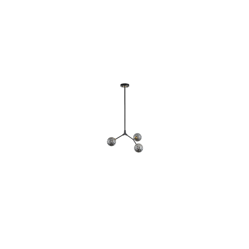 ΦΩΤΙΣΤΙΚΟ ΚΡΕΜΑΣΤΟ 3ΦΩΤΟ 3ΧG9  MAX15W 800Χ900mm ΜΑΥΡΟ-ΓΚΡΙ ARTE ILLUMINA ATOM