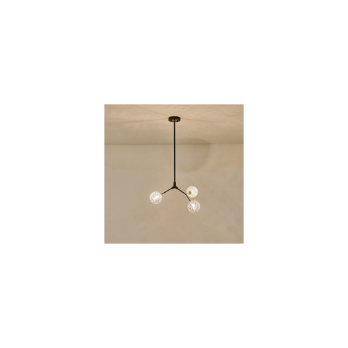 ΦΩΤΙΣΤΙΚΟ ΚΡΕΜΑΣΤΟ 3ΦΩΤΟ 3ΧG9  MAX15W 800Χ900mm ΜΑΥΡΟ-ΓΚΡΙ ARTE ILLUMINA ATOM