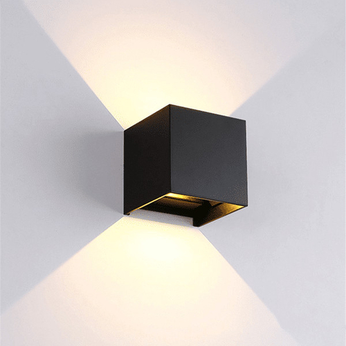 LED ΑΠΛΙΚΑ ΤΕΤΡΑΓΩΝΗ 2X5W 4000K IP54 ΜΑΥΡΗ