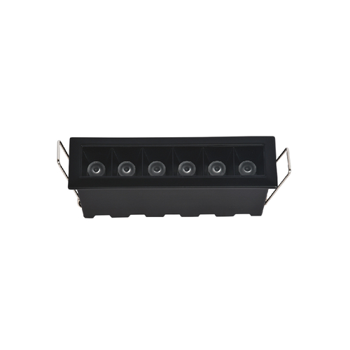 Inlight Downlight σποτ 6*3W 3CCT σε μαύρη απόχρωση (X00200B)