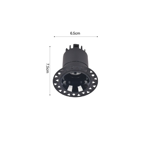 Inlight Downlight σποτ 5W 3CCT σε μαύρη απόχρωση (X00220B)