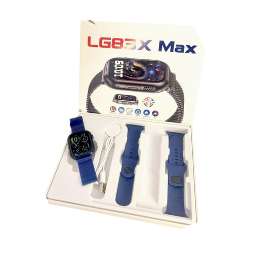 Σετ Smartwatch με 3 λουράκια - LG83X Max - 065196 - Blue
