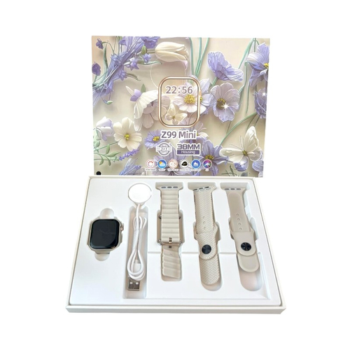 Σετ Smartwatch με 3 λουράκια - Z99 Mini - 064984 - White