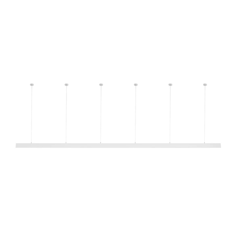 GLOBOSTAR® ALP-LINEAR LUMILINE 61763-3M Επιφανειακό / Κρεμαστό Προφίλ Αλουμινίου με Λευκό Γαλακτερό Πατητό Κάλυμμα για Ταινίες LED IP20 - Λευκό Ματ - Μ300 x Π3.5 x Υ7cm