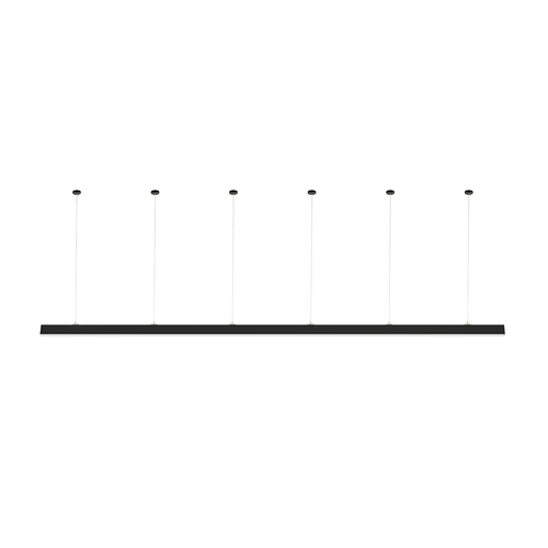 GLOBOSTAR® ALP-LINEAR LUMILINE 61764-3M Επιφανειακό / Κρεμαστό Προφίλ Αλουμινίου με Λευκό Γαλακτερό Πατητό Κάλυμμα για Ταινίες LED IP20 - Μαύρο Ματ - Μ300 x Π3.5 x Υ7cm