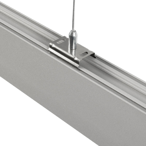GLOBOSTAR® ALP-LINEAR LUMILINE 61765-3M Επιφανειακό / Κρεμαστό Προφίλ Αλουμινίου με Λευκό Γαλακτερό Πατητό Κάλυμμα για Ταινίες LED IP20 - Γκρι Ανθρακί Ματ - Μ300 x Π3.5 x Υ7cm