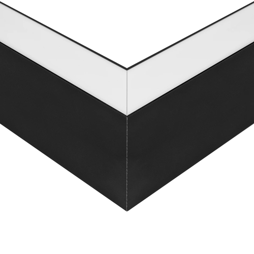 GLOBOSTAR® ALP-CORNER-SIDE90 LUMILINE 61767 Επιφανειακό / Κρεμαστό Προφίλ Αλουμινίου Γωνία με Λευκό Γαλακτερό Πατητό Κάλυμμα για Ταινίες LED IP20 - Μαύρο Ματ - Μ30 x Π3.5 x Υ7cm