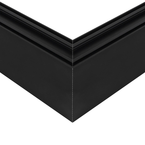 GLOBOSTAR® ALP-CORNER-SIDE90 LUMILINE 61767 Επιφανειακό / Κρεμαστό Προφίλ Αλουμινίου Γωνία με Λευκό Γαλακτερό Πατητό Κάλυμμα για Ταινίες LED IP20 - Μαύρο Ματ - Μ30 x Π3.5 x Υ7cm