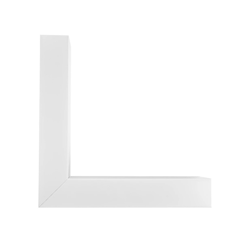 GLOBOSTAR® ALP-CORNER-SIDE90 BRIGHTRAIL 61777 Επιφανειακό / Κρεμαστό Προφίλ Αλουμινίου Γωνία με Λευκό Γαλακτερό Πατητό Κάλυμμα για Ταινίες LED IP20 - Λευκό Ματ - Μ30 x Π5 x Υ7.5cm