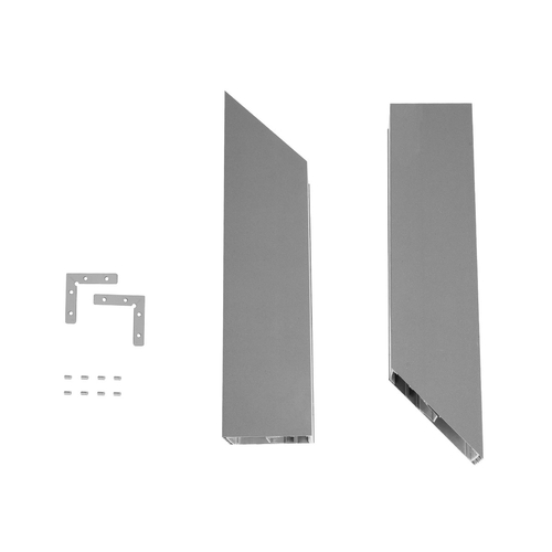 GLOBOSTAR® ALP-CORNER-IN90 BRIGHTRAIL 61782 Επιφανειακό / Κρεμαστό Προφίλ Αλουμινίου Γωνία με Λευκό Γαλακτερό Πατητό Κάλυμμα για Ταινίες LED IP20 - Γκρι Ανθρακί Ματ - Μ30 x Π5 x Υ7.5cm
