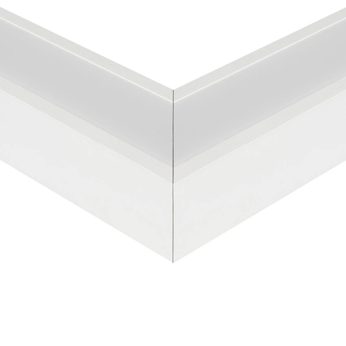GLOBOSTAR® ALP-CORNER-SIDE90 RECESSA 61788 Χωνευτό Προφίλ Αλουμινίου Γωνία με Λευκό Γαλακτερό Πατητό Κάλυμμα για Ταινίες LED IP20 - Λευκό Ματ - Μ30 x Π3.5 x Υ4cm