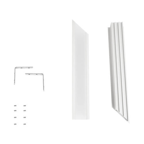 GLOBOSTAR® ALP-CORNER-SIDE90 RECESSA 61788 Χωνευτό Προφίλ Αλουμινίου Γωνία με Λευκό Γαλακτερό Πατητό Κάλυμμα για Ταινίες LED IP20 - Λευκό Ματ - Μ30 x Π3.5 x Υ4cm
